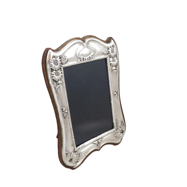 Antique Art Nouveau Sterling Silver Photo Frame 1908