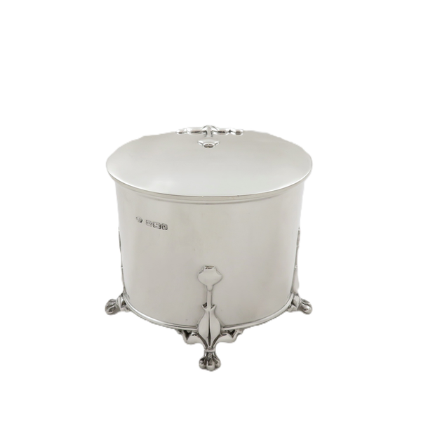 Antique Art Nouveau Sterling Silver Caddy 1908