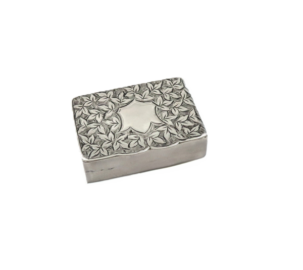 Antique Victorian Sterling Silver Pill Box 1900