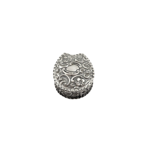 Antique Victorian Sterling Silver 'Horseshoe' Trinket / Pill Box 1900