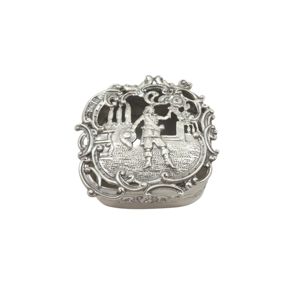 Antique Victorian Sterling Silver Pierced Box 1899