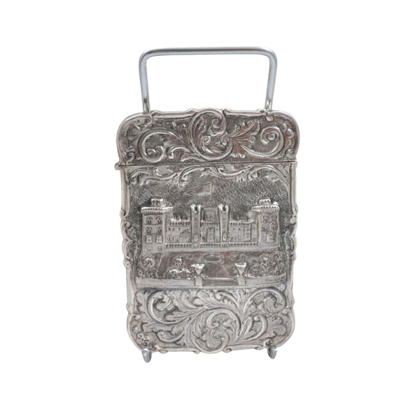Antique Victorian Sterling Silver 'Windsor Castle' Card Case 1855