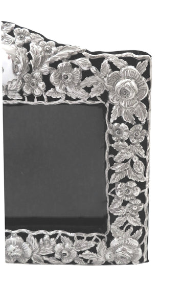 Antique Edwardian Sterling Silver Landscape Photo Frame 1902