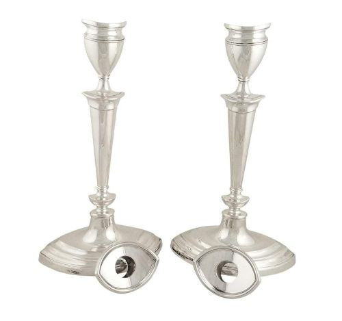 Pair of Antique George V Sterling Silver 9 1/2" Candlesticks 1915