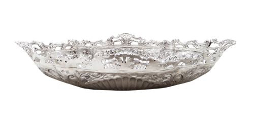 Pair of Antique Edwardian Sterling Silver Dishes / Bowls 1904