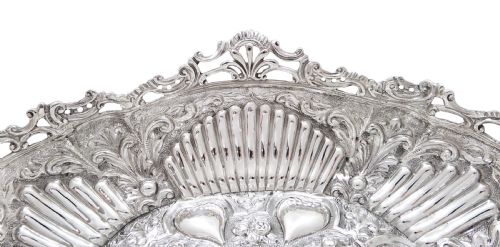 Pair of Antique Edwardian Sterling Silver Dishes / Bowls 1904
