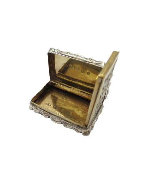 Antique Victorian Sterling Silver Vinaigrette 1870