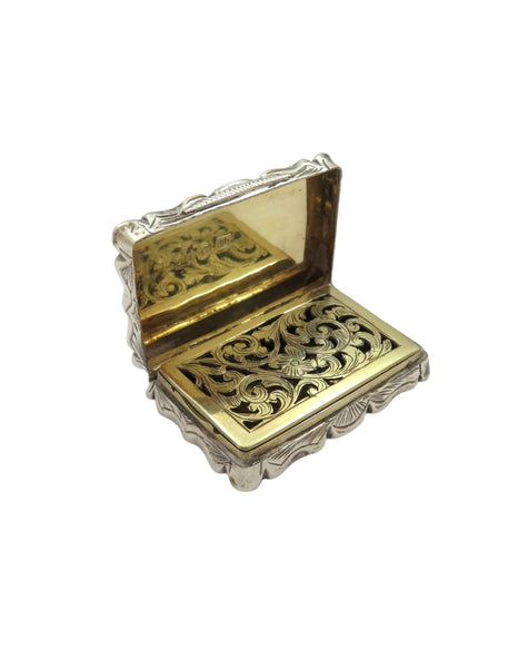 Antique Victorian Sterling Silver Vinaigrette 1870