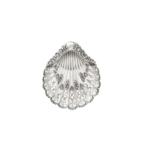 Antique Victorian Sterling Silver Pierced Shell Dish 1896