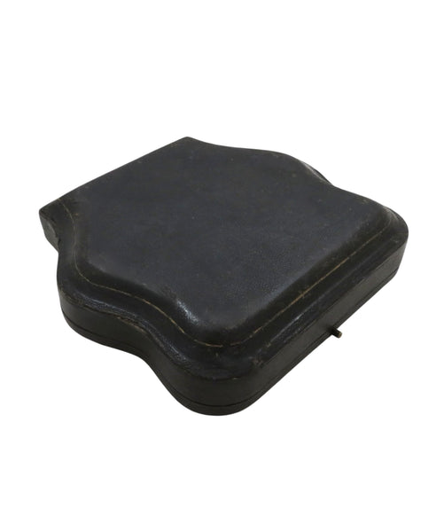 Antique Edwardian Sterling Silver Butter Dish with Knife in Case 1903