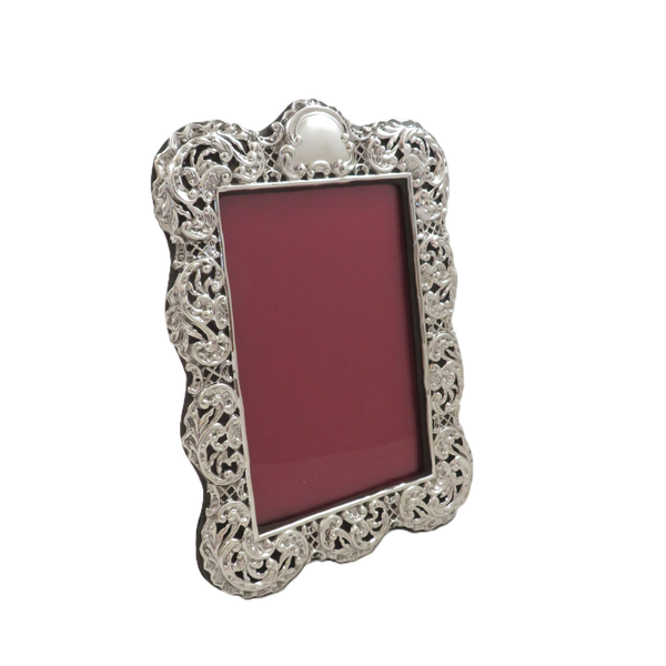 Antique Victorian Sterling Silver 8" Photo Frame 1897