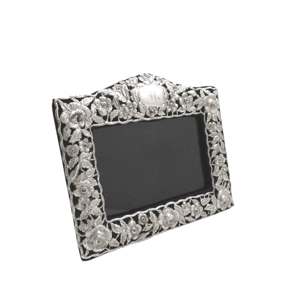 Antique Edwardian Sterling Silver Landscape Photo Frame 1902