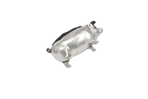 Antique Edwardian Sterling Silver Pig Pin Cushion 1905