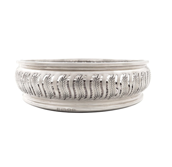 Pair of Vintage Sterling Silver Wine / Champagne Coasters  1972