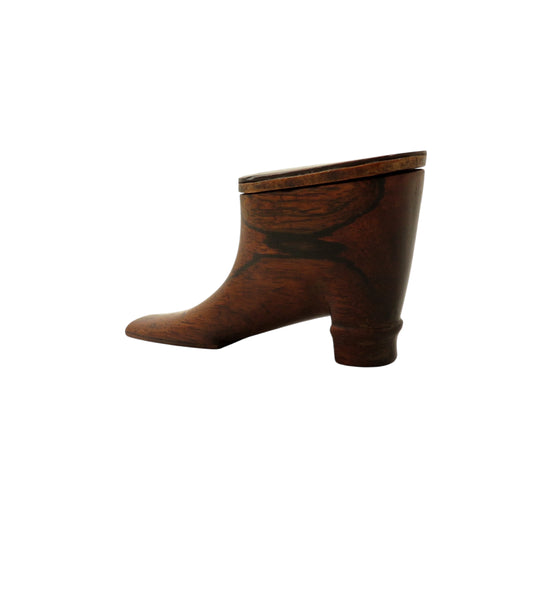 Early 19th Century Rosewood Snuff Shoe c1850