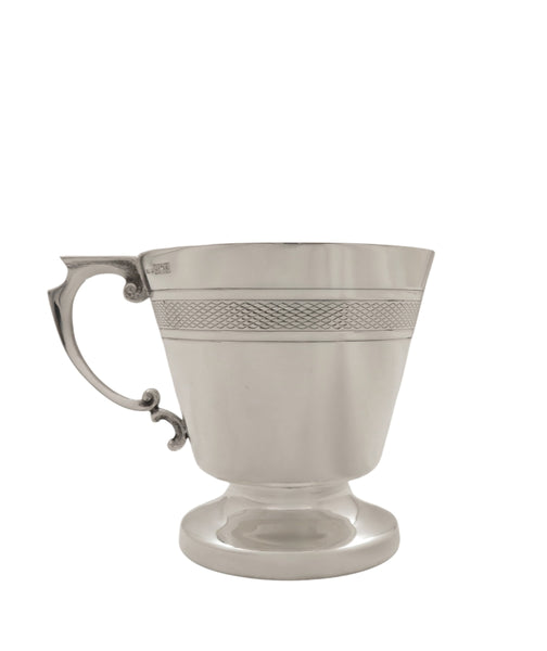 Vintage Sterling Silver Christening Mug in Case 1965