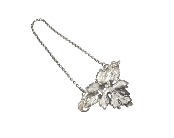 Antique Victorian Sterling Silver 'Claret' Decanter / Bottle Label 1851