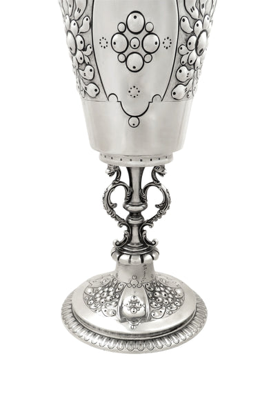 Antique Edwardian Sterling Silver 13" Cup and Cover 1903