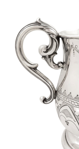 Antique Victorian Sterling Silver Pint Mug / Tankard 1874