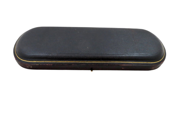 Pair of Antique Victorian Sterling Silver Fish Servers in Case 1899