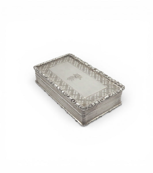 Antique Early Victorian Sterling Silver Snuff Box 1945