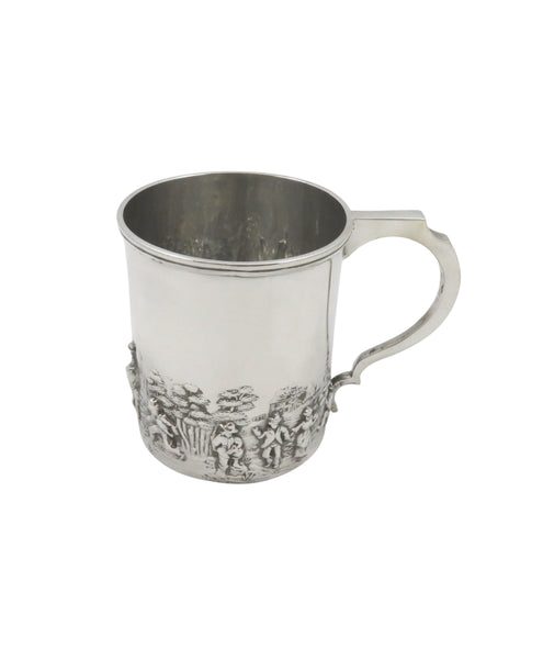 Antique George V Sterling Silver Christening Tankard / Mug 1916