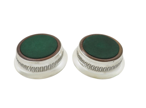 Pair of Vintage Sterling Silver Wine/Champagne Coasters 1968