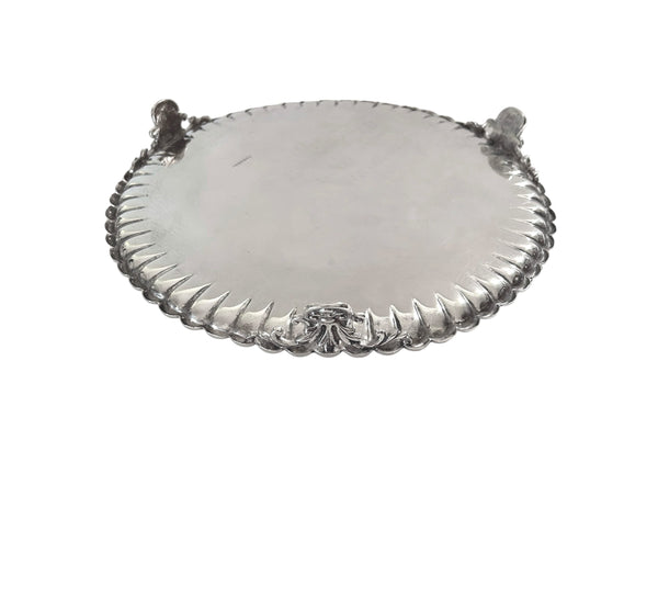 Antique Victorian Silver Plated 8" Tray c1870