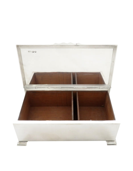 Antique Sterling Silver Mappin & Webb Cigarette / Table Box - 1947