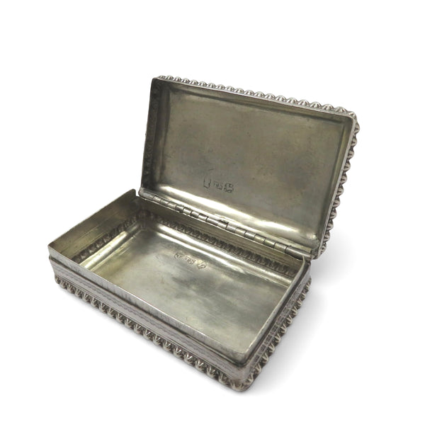 Antique Georgian Sterling Silver Snuff Box 1823