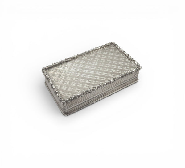 Antique Early Victorian Sterling Silver Snuff Box 1945