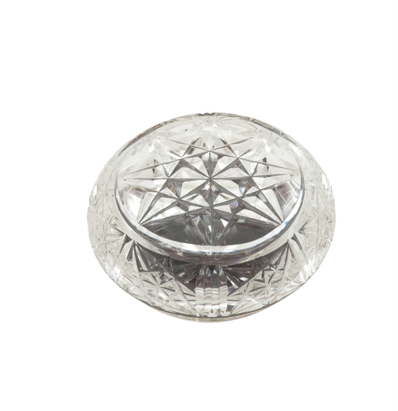 Antique Sterling Silver & Tortoiseshell Lid Vanity Jar 1930