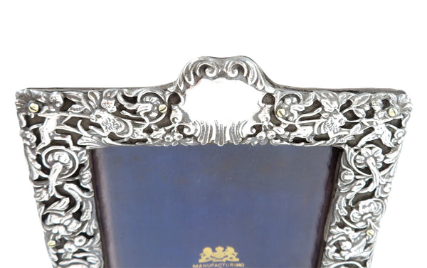 Antique Victorian Sterling Silver 7" Photo Frame 1897