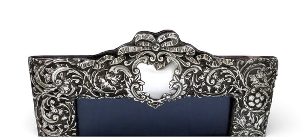 Antique Edwardian Sterling Silver 12" Photo Frame 1904