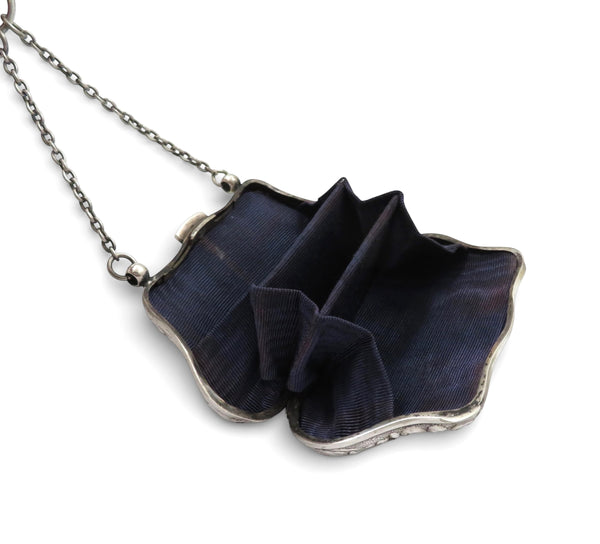 Antique Sterling Silver 'Three Ladies' Purse 1914