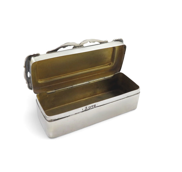 Antique Edwardian Sterling Silver Trinket Box 1906