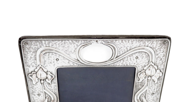 Antique Art Nouveau Sterling Silver 8" Photo Frame 1903