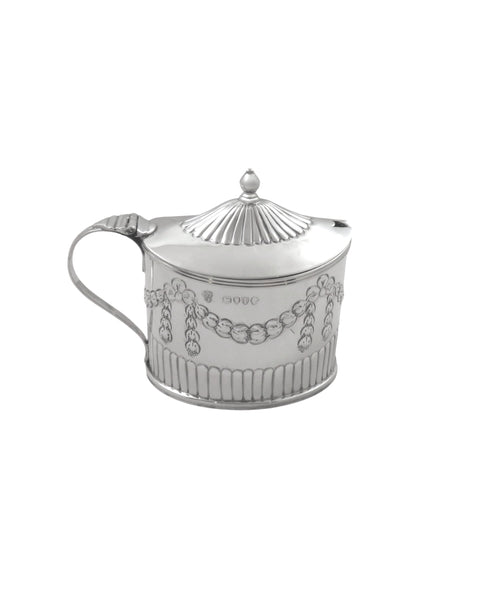 Antique Victorian Sterling Silver Mustard Pot 1884