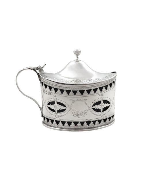 Antique Victorian Sterling Silver Mustard Pot 1882