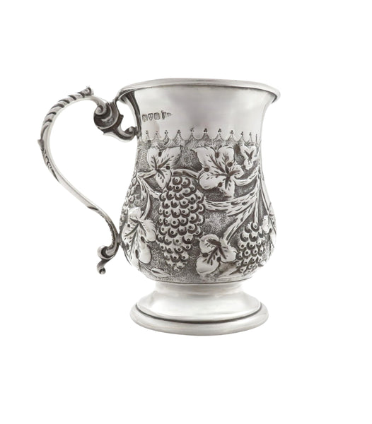 Antique Edwardian Sterling Silver Christening Mug / Tankard 1906