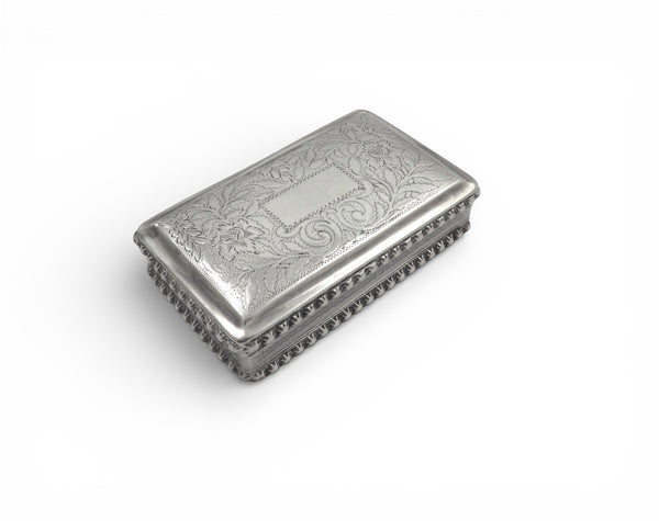 Antique Georgian Sterling Silver Snuff Box 1823