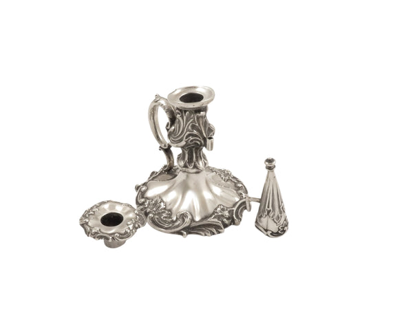 Antique Early Victorian Sterling Silver Chamberstick 1845