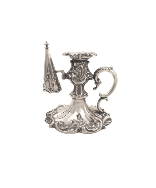 Antique Early Victorian Sterling Silver Chamberstick 1845