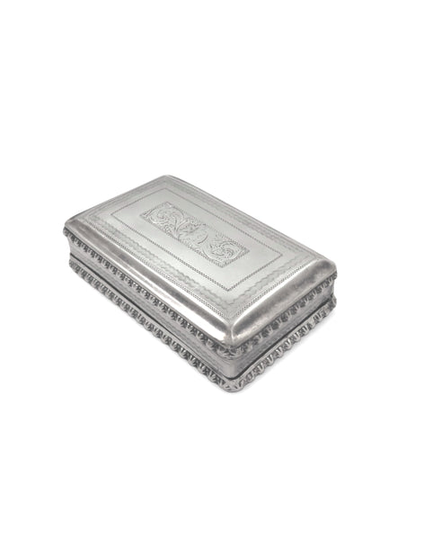 Antique Georgian Sterling Silver Snuff Box 1823