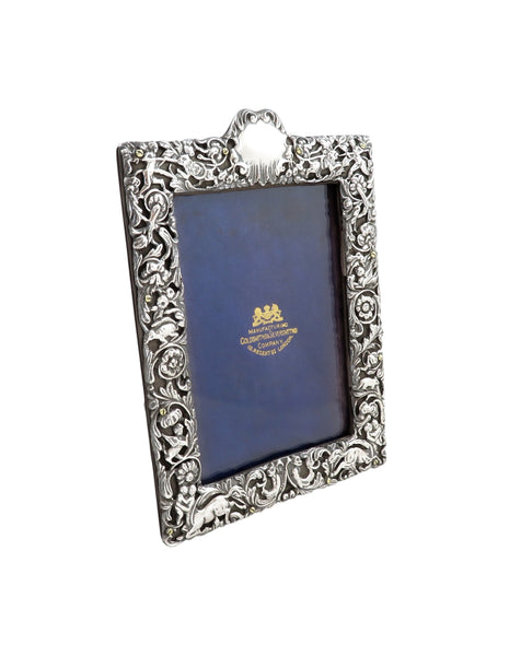Antique Victorian Sterling Silver 7" Photo Frame 1897