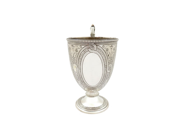 Antique Victorian Sterling Silver Christening Mug - 1869 - Goddess Engravings