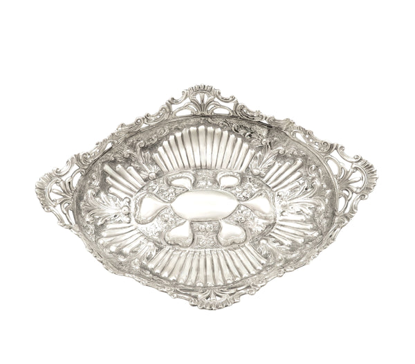 Pair of Antique Edwardian Sterling Silver Dishes / Bowls 1904