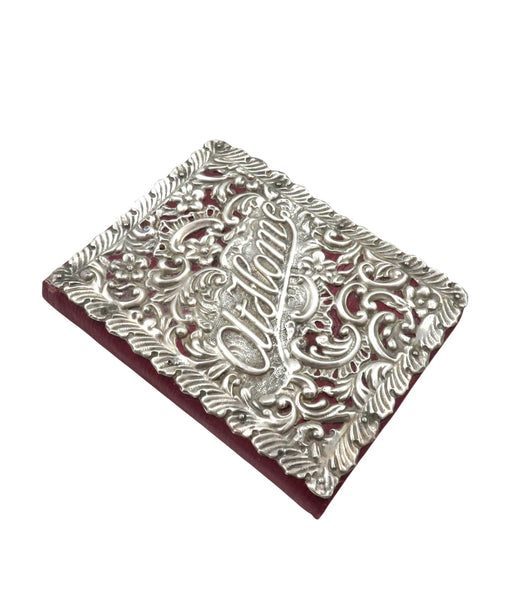Antique Edwardian Sterling Silver 'At Home' Book 1901