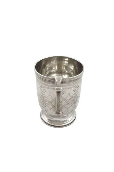 Antique Victorian Sterling Silver Christening Mug /Cup 1870