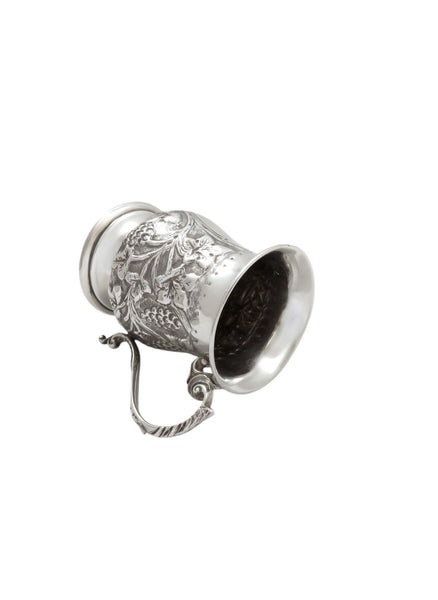 Antique Edwardian Sterling Silver Christening Mug / Tankard 1906